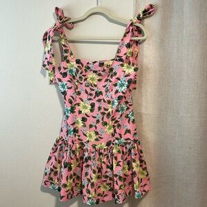 Agua Bendita Joaquina Mini Dress in Conga Multi Floral